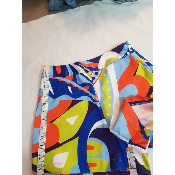 Womens Shorts Small Festival Hippie Woodstock Retro High Waist 70s Brady Bunch - Picture 11 of 12